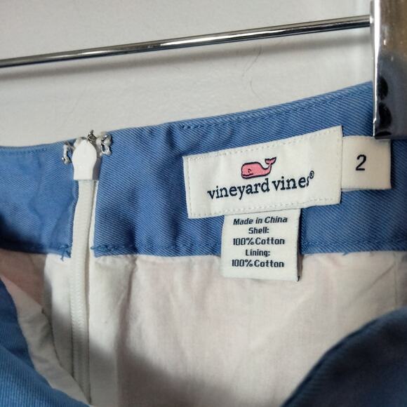 Vineyard Vines Patchwork Mini Skirt - Blue, Pink, Green, White - Picture 2 of 6